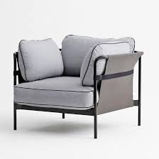Can Sessel Hellgrau Stoff Surface 120 97x82x92 5cm Gestell Schwarz Ruck Seitenteil Canvas Army Armchair Furniture Sofa Furniture Furniture Design