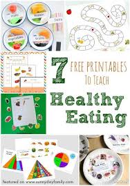 7 Free Printables To Teach Healthy Eating Nutrition Activities Healthy Kids Kids Nutrition