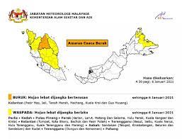 Metmalaysia sebelum ini mengeluarkan kenyataan dua negeri di pantai timur itu akan mengalami cuaca buruk dengan menerima hujan sangat lebat cuaca buruk itu turut melanda jeli dan kuala krai, kelantan; Amaran Cuaca Buruk Di Kelantan Kosmo Digital