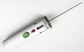 One drawback of core needle biopsy is the needle can miss the tumor and take a sample of normal tissue instead. Geotek Medical Vescut Automatic Biopsy Needle