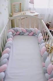 Make Your Own Braided Crib Bumper Craft Projects For Every Fan Baby Crib Diy Diy Crib Nursery Decor Pillows