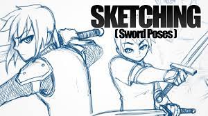 Want to discover art related to katana? Sketching Sword Poses 17 06 05 Youtube