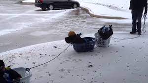 Cut a curve out from the pallet to make a better sliding surface. No Sled No Problem 20 Diy Sleds