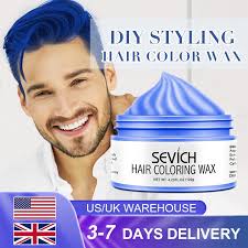 Sevich 10 colors Hair color wax Strong And Hold Unisex Hair Wax Black Color  Hair Clay Temporary Hair Dye For Hair Styling