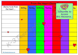 printable chore chart