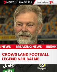 BREAKING: In a major coup for the Crows, the club will welcome football  legend Neil Balme to the nest as football director. The highly experienced  and successful administrator who has guided Richmond