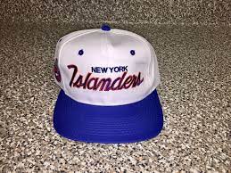 Vintage 90s New York Islanders Sports Specialties Script Twill Hat Snapback Jersey Palffy Clark Fisherman Green Bertuzzi Hogue Turgeon King New York Islanders Hats Snapback