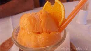 Sorbete De Naranja Este Cremoso Excelente Y Refrescante Postre Es El Punto Final Perfecto Para Una Buena Comida Sorbete De Naranja Sorbete Postres Rapidos