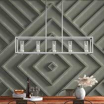 Crafted from metal with a metallic finish, its frame features a circular silhouette that measures 13 in diameter. Kitchen Island Lighting Wayfair