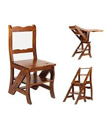 Yanzhen Foldable Chair Ladder Multifunction Dual Use Three Step Ladder Chinese Fir Chair Foldable Chairs Interior Design Furniture