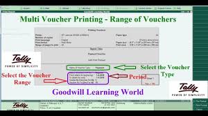 Tally Tdl For Multi Voucher Printing For Range Of Voucher Tally Add On Download Resume Ads Prints