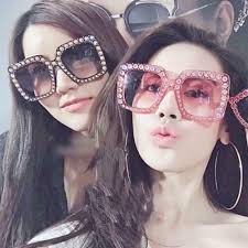 Sunglasses "JACKIE" Large Oversized XL Square Lady Women Retro Vintage  GAFAS