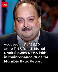 MehulChoksi, the fugitive businessman, owes approximately Rs 63 lakh in  unpaid maintenance fees for his #MalabarHill flat in #Mumbai, spanning over  seven years. A society member reported that Choksi owns three units,