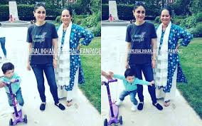 Oops Taimur Stumbles As Mom Kareena Kapoor Gets A Picture Clicked Kareena Kapoor Bollywood Mom