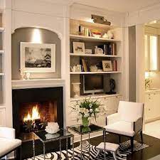 Shop stairway white ladder bookcase. Bookshelves Around Fireplace Design Ideas