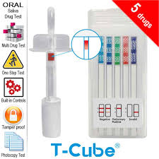T Cube Oral Fluid Drug Screen Test For 5 To 10 Drugs