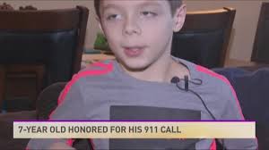 7-year-old Honored for His 9-1-1 Call