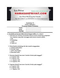 Soal tema 1 kelas 5 dan kunci jawaban muatan ipa. Soal Kelas 6 Tema 2 Subtema 1 Persatuan Dalam Perbedaan Bank Soal Hamasahprivat Com