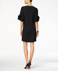 Black A Line Dress With Sleeves Alfani Ruffle Sleeve A Line Dress Black New 99 00 Alfani Aline A Line Dress Alfani New Black