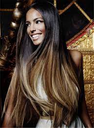Long Silky Straight Textured Synthetic Hair Lace Front Women Wig 30 Inches Black Hair With Highlights Hair Styles Blonde Highlights