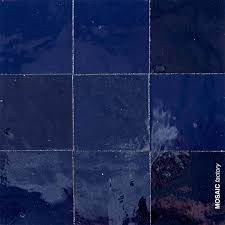 9.5 oz per tile size per tile: Dark Blue Zellige Tiles Mosaic Factory Zellige Tile Mosaic Tiles Blue Tiles