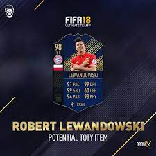 Robert lewandowski fifa 21 98 rated toty in game stats, player review and this item is toty robert lewandowski, a st from poland, playing for bayern münchen in germany 1. Potential Lewandowski Toty Card Design For Fifa 18 What Do You Reckon Fifa