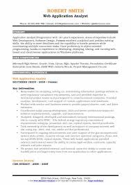 application analyst resume samples