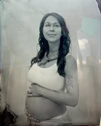 pangtography captured me with belly boy today. Truly the most special  portrait. Thank you Pang 🩵 So much care and attention in every tintype.