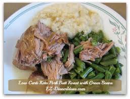 This meal was so delicious and satisfying that i didn't even want a glass of wine with it! Slow Cooker Pork Butt Roast With Potatoes And Green Beans