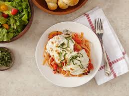 Layer each chicken breast with equal amounts of mozzarella i use a little more flavorful breading, 1cup of panko, 1cup of seasoned bread crumbs, and a cup of parmesan cheese with 2 tablespoons of finely. Baked Chicken Parmesan Perdue
