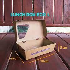 Nasi putih, ikan dori teriyaki, salad, bihun goreng, sauce sambal, air mineral. Paper Lunch Box Eco Size L Kotak Nasi Kertas Dus Makanan Meal Box Shopee Indonesia