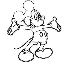 Mickey Mouse Para Colorear Con Ejemplo