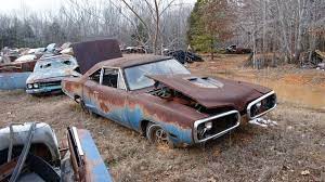 Where Chargers And Challengers Go To Die Inside Stephens Auto Wrecking Abandoned Cars Barn Finds Classic Cars Junkyard Cars