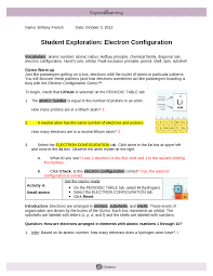 Maybe you would like to learn more about one of these? Electron Configuration And Periodic Table Lab Report 1 1 Docsity