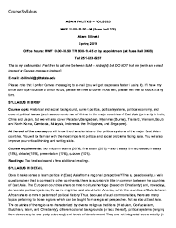 Relations as a an adjustment than a fundamental shift in malaysia's u.s. Pdf Syllabus To Asian Politics Adam Bilinski Academia Edu