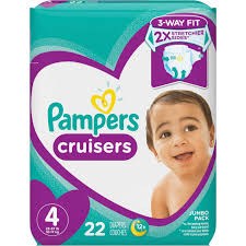 pampers cruisers jumbo pk size 4 disposable diapers