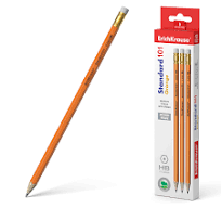 Plastic graphite hexagonal pencil with eraser ErichKrause ...