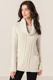 Ladies women cable knit long sleeve crew neck knitted jumper baggy sweater top. Knit Tunic Sweater Her Sweater