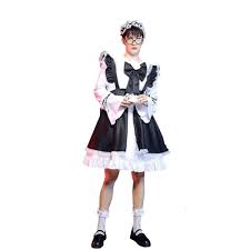 Amazon.com: Fishines Maid Outfit Cosplay for Men Women,Women Sissy Maid  Dresses Lolita Dress Crossdressing with Headband and Apron : Clothing,  Shoes & Jewelry