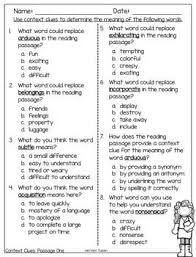 Context Clues Reading Passages Worksheets And Anchor Charts Context Clues Context Clues Worksheets Context Clues Activities
