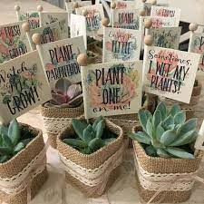 30 Baby Shower Favors Succulents With Personalized Funny Pun Etsy Baby Shower Plant Puns Succulent Party Favors