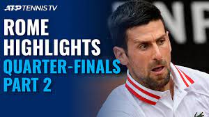 In rome last month, tsitsipas took the first set and led by breaks in the second and third but fell. Djokovic In Tsitsipas Thriller Sonego Takes On Rublev Rome 2021 Quarter Final Highlights Part 2 Youtube