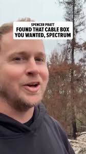 SpencerPratt went back to the burned wreckage of his home to grab an  essential item ... not one he thought was important, but one Spectrum  Internet just needed to get back! Full