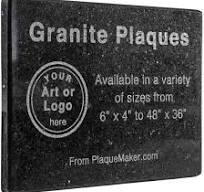 Custom Memorial Black Granite Plaques | PlaqueMaker.com