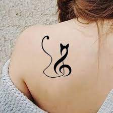 Music lovers and musician get the treble clef tattoo on their body parts to express their love and passion. Cat Treble Clef Stencil Size 5 9 8 1 Cm