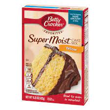 Mit dieser backmischung zaubern sie im handumdrehen einen lockeren, saftigen original amerikanischen kuchen. 2 Pack Betty Crocker Super Moist Yellow Cake Mix 15 25 Oz Walmart Com Walmart Com