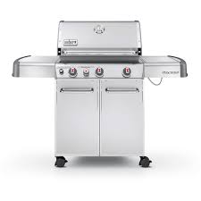 Weber Genesis Ii S 335 Natural Gas Grill With Sear Burner Side Burner Stainless Steel 66006001 Bbqguys Natural Gas Grill Propane Gas Grill Best Gas Grills