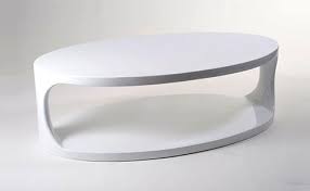 An open shelf is added to keep your essentials handy when needed. White Oval Bottom Shelf Coffee Table