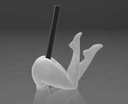 STL file ASS PENCIL HOLDER WITH SOCKS・3D printer model to download・Cults