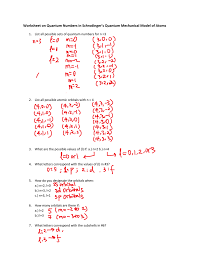 Quantum numbers worksheet as a derivative of big concepts solution questions. Quantum Numbers Worksheet I Answers